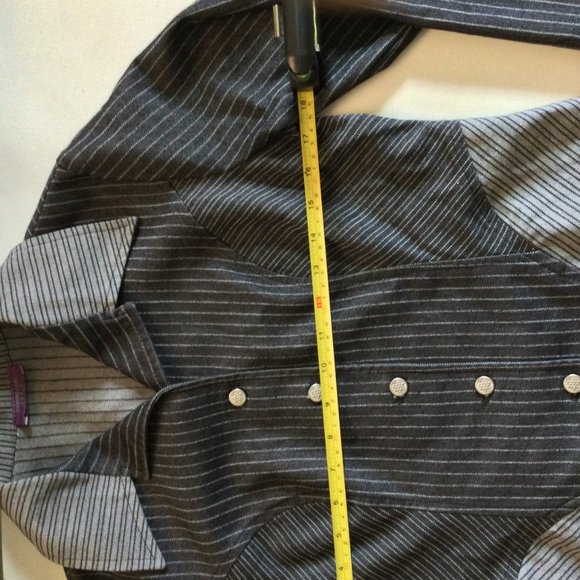 Cloarice Paris 2 pcs jacket and skirt suit 2P made in France black white strips - Picture 8 of 13